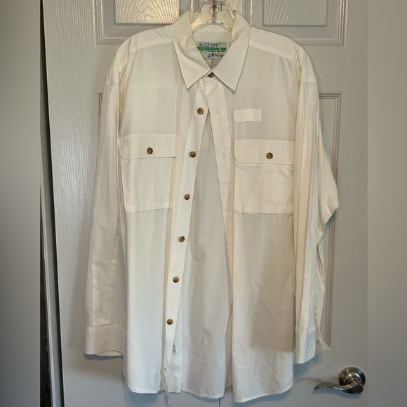 Orvis “Buzz‎ Off” Fishing Shirt Large White - Picture 1 of 2